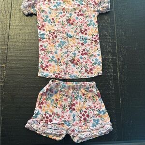 Posh Peanut Floral Kids Pajamas Set size 3T